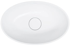 Omnires Shell M+ lavoar 50x32 cm ovale sub blat alb SHELL500UNBM