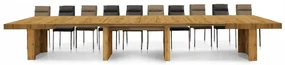 MASA EXTENSIBILA BIG FAMILY II - STEJAR AURIU - 180 cm / 100 cm / 77 cm