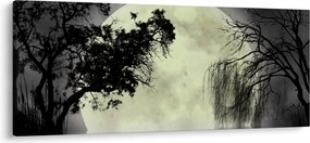 Tablou - Lună plină deasupra apei (120x50 cm)