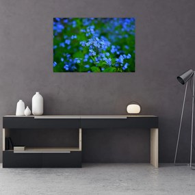 Tablou cu flori albastre (90x60 cm)
