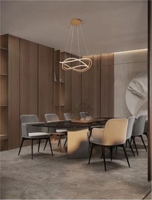 Lustra LED suspendata Celestia auriu