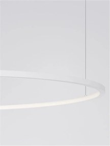 Lustra LED suspendata design modern circular TARQUIN D-100cm alba