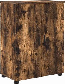 vidaXL Dulap de Baie cu depozitare Stejar fumuriu 60 x 35 x 80 cm