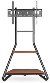 Suport de podea pentru televizor Nedis TVSM6200BK 37-75" negru/maro