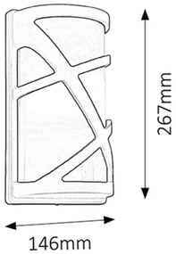 Rabalux 8766 - Corp de iluminat perete exterior DURANGO 1xE27/40W