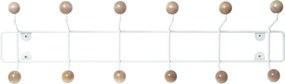 Cuier de perete pentru haine SATURNUS, butoane din lemn, 53,5 cm