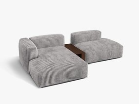 Coltar modular Martina corduroy Tilia L285 cm + masuta de cafea