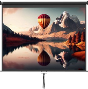 HOMCOM Ecran pentru Proiector 120 Inch Format 16:9/4:3 Reglabil, Ecran de Proiecție Compact, 244x183 cm, Negru | Aosom Romania