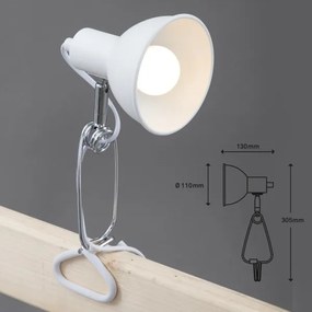 Lampă cu clemă FIX 1xE14/8W/230V alb Briloner 2790-016