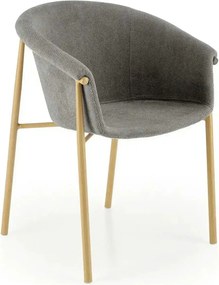 Scaun K489, gri/stejar, stofa clasica/metal, 59x56x80 cm