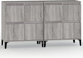 vidaXL Dulapuri, 2 buc, sonoma gri, 60x35x70 cm, lemn prelucrat