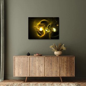 Tabloul abstract cu bile galbene (70x50 cm)