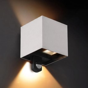 Brilagi - Aplică de perete LED pentru exterior cu senzor CUBE LED/6W/230V gri IP65