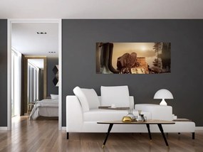 Tablou - Natura moartă, pescuit (120x50 cm)