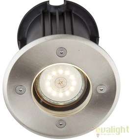 Spot incastrabil de exterior din otel inoxidabil GU10 si protectie IP67 rotund STYLE II 31100 GL