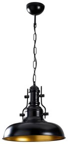 Lustră neagră cu abajur din metal ø 32 cm Berceste – Opviq lights