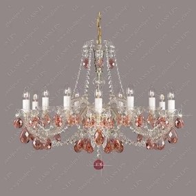 Lustra 12 brate cristal Bohemia L11 120/12/1 rosaline