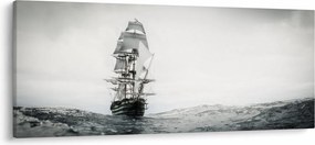 Tablou - O navă care navighează pe ocean (120x50 cm)