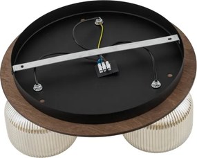 Plafonieră SALVIA 3xE14/10W/230V Ø 40 cm maro/maro fumuriu