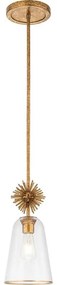 Lustră Quoizel STARING-MP-DG-CLEAR STARING 1xE27/40W/230V d. 18,4 cm auriu/transparent