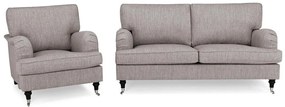 Set mobilier tapițat Bloomington A128Tapiterie, Picioare: Lemn, Role, Metal