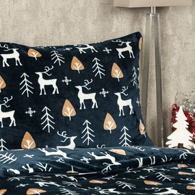 Lenjerie pat 1 pers. 4Home Nordic Deer, microfalnelă, 140 x 200 cm, 70 x 90 cm