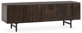 Comodă TV maro închis din lemn de mango 145x48x40 cm Kalai – MOME