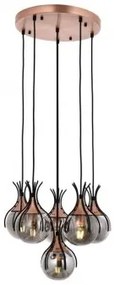 Suspensie moderna 6 becuri E27 AV-1766-6T-BSY AVONI