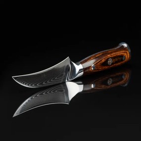 Gudaro - Cuțit pentru fructe din oțel Damasc FENG 3,5, 67 de straturi de oțel damasc, lungime 9,5cm