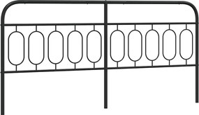 vidaXL Tăblie de pat de schimb metalică, negru, 200 cm