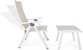 Scaun cu spatar reglabil, alb, 59x71x113 cm, Cruise Bizzotto