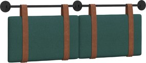 vidaXL Cap de pat suspendat Verde închis 130 x 55 x 5 cm PU antic