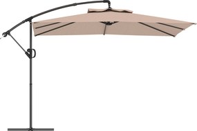 Outsunny Umbrelă de Soare Suspendată cu Rotire la 360°, Mâner cu Manivelă și Înclinare, 300x325x230 cm, Kaki | Aosom Romania