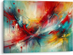 Tablou – Abstracție cu roșu (70x50 cm)