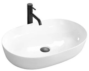 REA-U0024 - Lavoar CLEO pentru blat 41 x 60,5 cm, ceramică, alb lucios