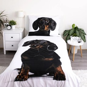 Câine Dachshund husa de pilotă 140×200cm, 70×90 cm