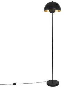 Lampă de podea industrială neagră cu auriu 160 cm - Magnax