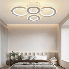 Lustra LED Cu Telecomanda, Elit's,3 Tipuri De Lumina, Intensitate Reglabila, 192W, Alb