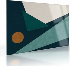Tablou pe sticlă - Abstract cubic (70x50 cm)