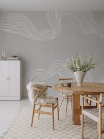 Fototapet, Stripes by Hand, Sand, Rebel Walls