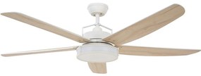 Ventilator LED dimabil Lucci air 213176 LOUISVILLE 1xGX53/18W/230V lemn/alb + telecomandă