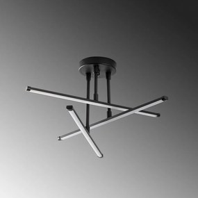 Plafonieră neagră LED 26x51 cm Ledflower – Opviq lights