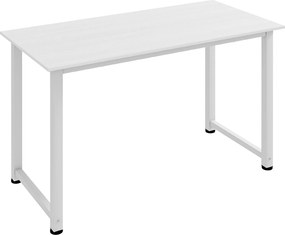 HOMCOM Birou pentru Computer cu Picioare Reglabile, 120x60x76 cm, Alb | Aosom Romania