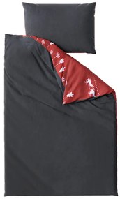 Lenjerie de pat din microplus ORNAMENTE ALBE rosie Dimensiune lenjerie de pat: 70 x 90 cm | 140 x 200 cm