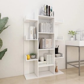 808900 vidaXL Bibliotecă, alb, 86x25,5x140 cm, PAL