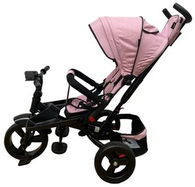 Tricicleta cu pozitie de somn, muzica si lumini, 8 luni - 4 ani, Roz - TMR-46-roz