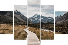 Tablou - Poteca în valea muntelui Mt. Cook (150x105 cm)