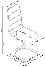 Scaun de bucaterie Medisen, negru/alb