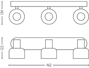 Spot Philips SLEET 3xE14/25W/230V