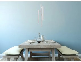 Lustră LED pe cablu Klausen 142036 TUBULAR 3xLED/5W/230V alb